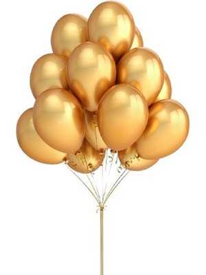 Dipak Gold Renk Metalik Balon (30 Adet)