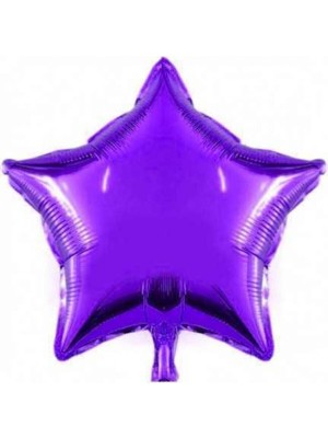 Dipak Parlak Yıldız Şekil Mor Folyo Balon (1 Adet)