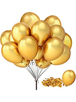 Dipak Gold Renk Metalik Balon (30 Adet)
