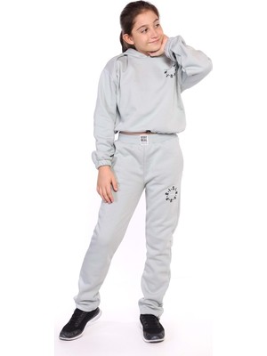 Toontoy Kids Toontoy Kız Çocuk Kapüşonlu Baskılı Crop Takım