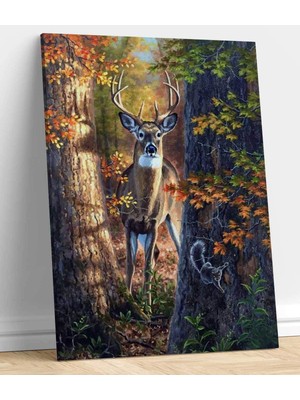 Vera Store Geyik Resimli Kanvas Tablo