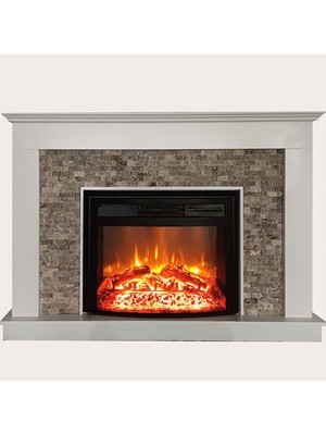 Dlc Stone 1800W Elektrikli Dekoratif Şömine Fanlı Isıtıcı