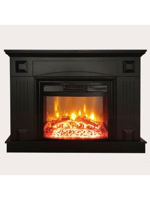 Dlc 1116 1800 Watt Siyah Elektrikli Dekoratif Şömine Fanlı Isıtıcı