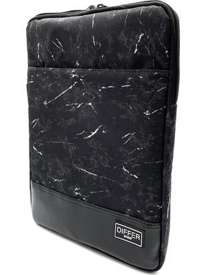 Differ Studio 14'' Inç Siyah Mermer Desenli Laptop/macbook/notebook/tablet/evrak Kılıfı