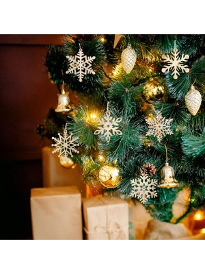 F Fityle Kar Tanesi Kolye Etiketler El Sanatları Noel Ağacı Parti Noel Ev Için Asılı Retro Retro Renk (Yurt Dışından)