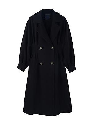 Lbq-Bayan Artı Boyutu Rüzgarlık Uzun Moda Bel Bel Zayıflama Sonbahar Ceket