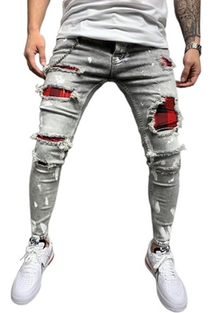 Tapered jeans with rips in ASOS Herren Kleidung Hosen & Jeans Jeans Tapered Jeans 