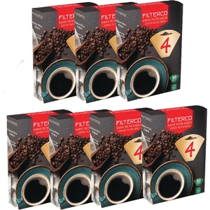 Kahve Filtre Kağıdı 1 x 4 80'li 7 Paket 560'LI