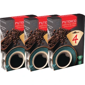 Kahve Filtre Kağıdı 1x4 80'li 3 Paket 240'LI