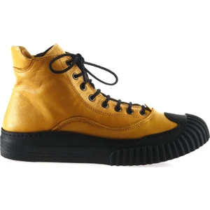 Bueno Shoes Sarı Deri Kadın Spor Bot