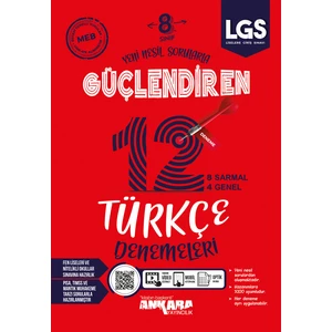 Ankara Yayıncılık 8.Sınıf  Türkçe Güçlendiren Denemeleri