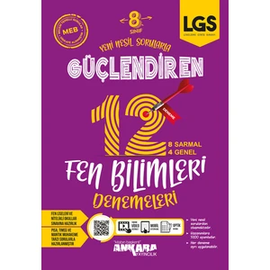 Ankara Yayıncılık 8.Sınıf  Fen Bilimleri Güçlendiren Denemeleri
