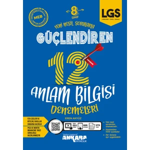 Ankara Yayıncılık 8.Sınıf  Güçlendiren 12 Anlam Bilgisi Denemeleri