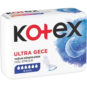 Marka: Kotex Ultra Tekli Gece 6'lı Kategori: Hijyenik Ped