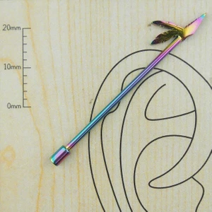 Renkli Mızrak Cerrahi Çelik Köprü Piercing 38MM