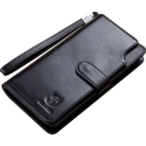 Inek Derisi Çok Fonksiyonlu Cüzdan Siyah (Yurt Dışından)