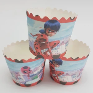 Kelebek Oyuncak Miraculous (Uğur Böceği ile Kara Kedi) Cupcake (Muffin) Kabı (25 Adet)