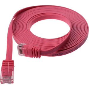 CAT6 Yassı Ethernet (Network, LAN) Kablosu, Fuşya, 5 metre