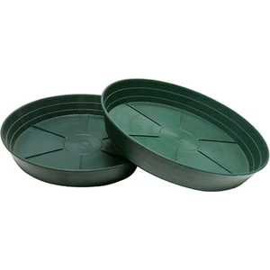 Growroom Technologies Yeşil Yuvarlak Plastik Saksı Altlığı 40 cm