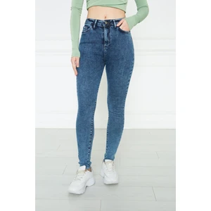 Kadın Mavi Yüksek Bel Skinny Fit Jean