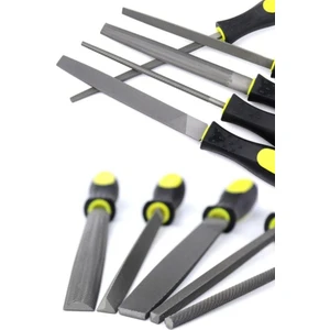 MEŞEM-1290 32 cm Büyük Boy 5 Li Eğe Seti Marka Yüksek Kalite Üçken Kare Oval Set 1410