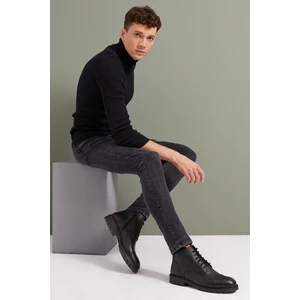 Erkek Hakiki Deri Bot 113447 307 Siyah