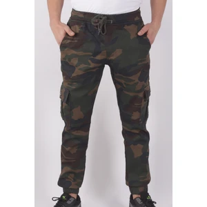 Black Steel Slim Fit,bel ve Paça Lastikli,kargo Cepli Kamuflaj Desen PANTOLON-91000