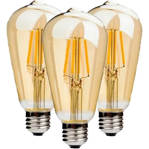Ucuz Geldi Led Ampul ST64 Armut Ampul Dim Edilebilir Rustik Ampul 4 Watt E27 Duy Gün Işığı 3 Adet