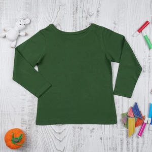 Think Simple Think SimpleThink Simple Organik Kız Çocuk Uzun Kollu T-Shirt - K.yeşil