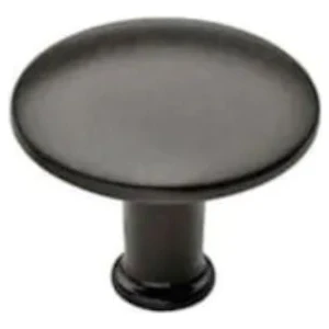 Siyah Düz Düğme(Tek Delikli) Mobilya Kulp 2,5 cm