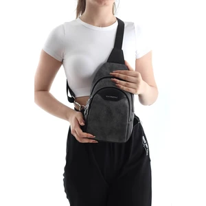 Silver Polo Silver  Polo Kadın Bel Çantası M.gümüş - Siyah NV959