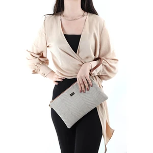 Silver Polo Silver  Polo Kadın Portföy  Clutch Bej - Taba NV1034