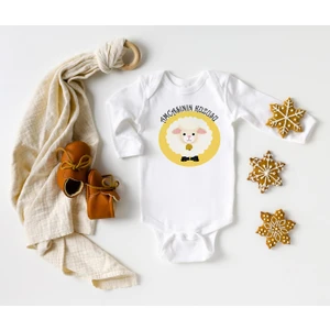 Nilesbabyshop Amcasının Kuzusu Yazılı Uzun Kol Zıbın