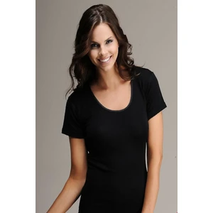 HASYÜN 4008&4012 Kadın Kısa Kollu Termal Yün İçlik Takım-Siyah