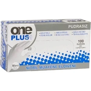 Nitril Pudrasız Mavi Eldiven Medium 100'LÜ