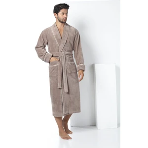 Devetüyü Biyeli Bambu Cotton Erkek Bornozu