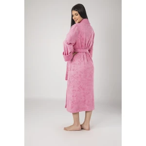 Jakarlı Bambo Cotton Bayan Bornozu