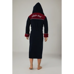 Atletic Sport Nakışlı Bambu Cotton  Kapşonlu Erkek Bornozu