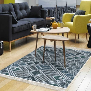 Alanur Home Eko Trend Djt Halı Yıkanabilir Kaymaz Taban 2029 Modern Mavi