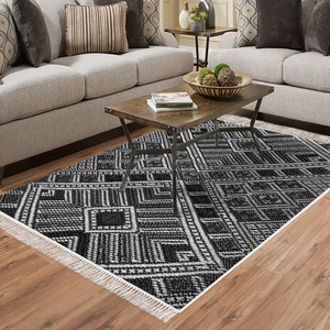 Alanur Home Eko Trend Djt Halı Yıkanabilir Kaymaz Taban 2029 Modern Siyah