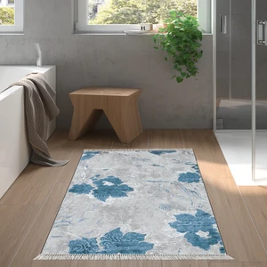 Alanur Home Eko Trend Djt Banyo Paspası Yıkanabilir Kaymaz Taban 660m Suluboya Mavi
