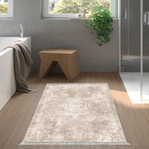 Alanur Home Eko Trend Djt Banyo Paspası Yıkanabilir Kaymaz Taban 616 Klasik Bej