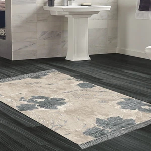 Alanur Home Eko Trend Djt Banyo Paspası Yıkanabilir Kaymaz Taban 660m Suluboya Bej