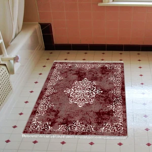 Alanur Home Eko Trend Djt Banyo Paspası Yıkanabilir Kaymaz Taban 616 Klasik Bordo