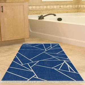 Alanur Home Eko Trend Djt Banyo Paspası Yıkanabilir Kaymaz Taban 717 Modern Lacivert