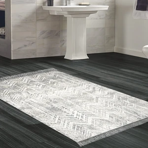 Alanur Home Eko Trend Djt Banyo Paspası Yıkanabilir Kaymaz Taban Al1107 Iskandinav Gri