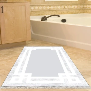 Alanur Home Eko Trend Djt Banyo Paspası Yıkanabilir Kaymaz Taban 657m Modern Gri