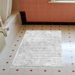 Alanur Home Eko Trend Djt Banyo Paspası Yıkanabilir Kaymaz Taban Mu134 Modern Gri