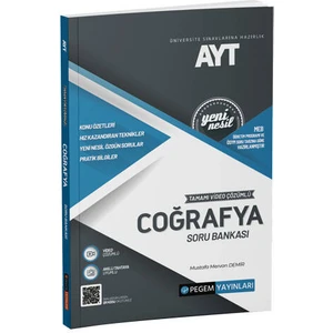 Pegem Akademi Yayıncılık AYT Coğrafya Tamamı Video Çözümlü Soru Bankası - Mustafa Mervan Demir