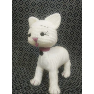 Lrs Store Peluş Kedi Amigurumi  Oyuncak Hand Made Uyku Arkadaşı 25 cm